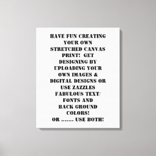 Create Your Own Personalised Customised Canvas Print