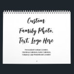 Create Your Own Personalised Family Photo Calendar<br><div class="desc">Create Your Own Personalised Family Photo Calendar. Customisable Calendar Maker for Any Year - Free and Easy to Use! Custom year calendars for any occasion like new year, Christmas, easter or for corporate gift, company promotional gift. Family Photo Calendars, Personalised Custom Calendar. Office & School > Office & School Supplies...</div>