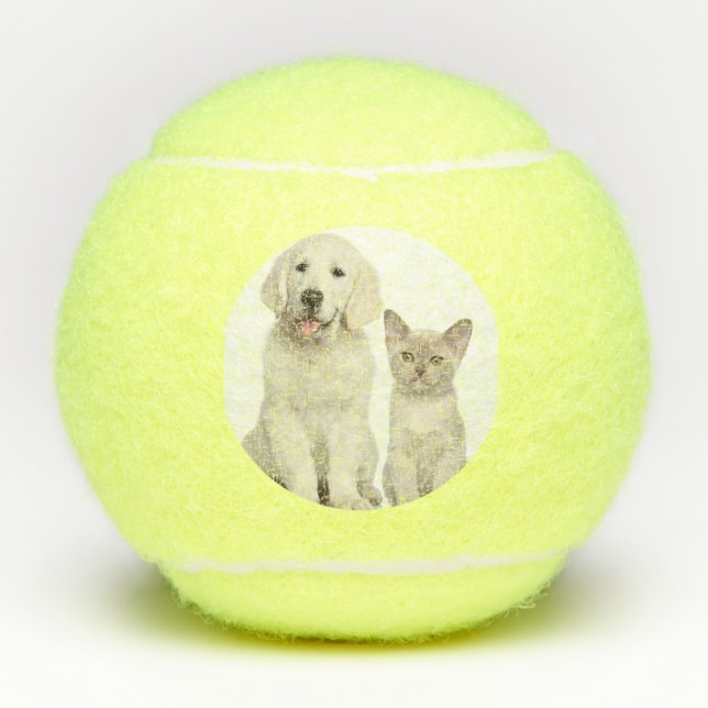 Create Your Own Personalised Family Photo Tennis Balls (Front)