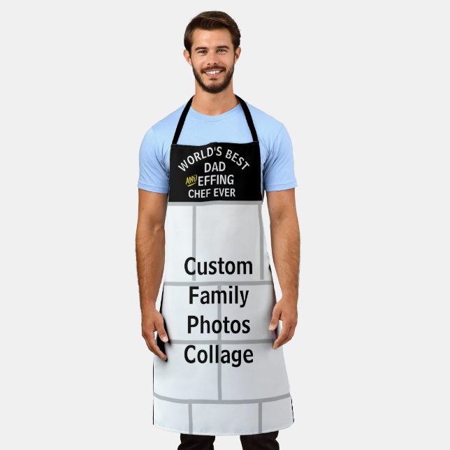 Create Your Own Personalised Father's Day Photo Ap Apron (Worn)