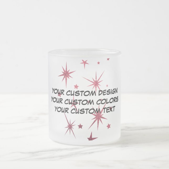 Create Your Own Personalised Frosted Glass Coffee Mug (Center)