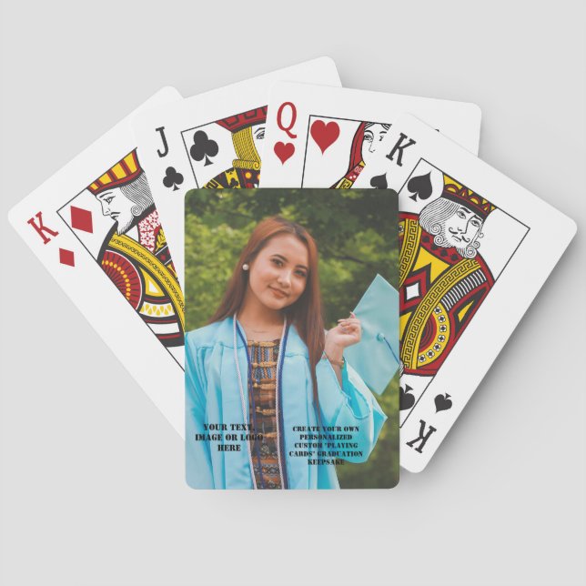Create Your Own Personalised Graduation Keepsake Playing Cards (Back)