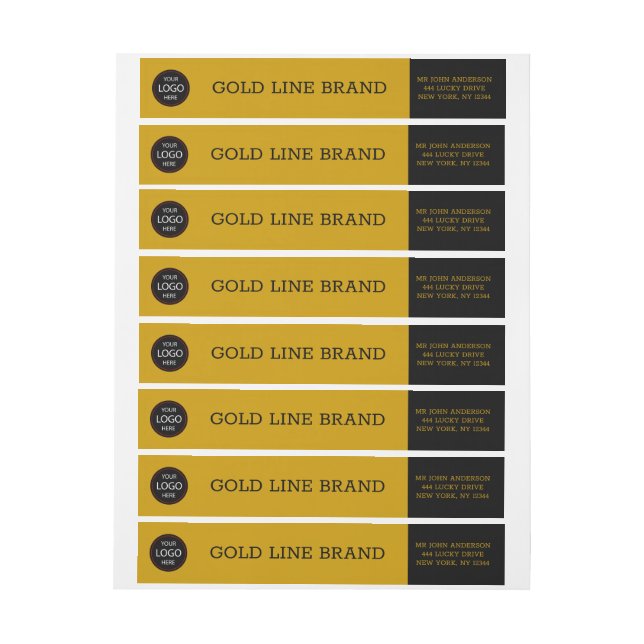 Create Your Own - personalised logo, Gold / Custom Wrap Around Label (Sheet)