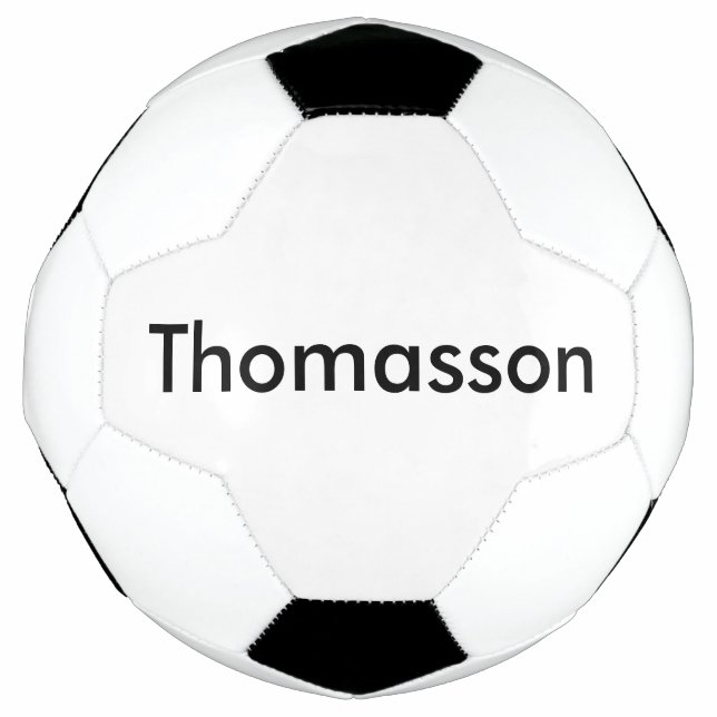 Create Your Own Personalised Minimalist Monogram Soccer Ball (Front)