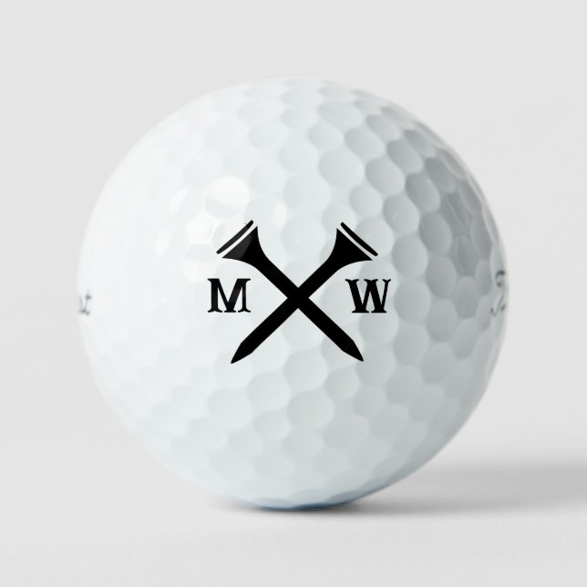 Create Your Own Personalised Monogram Golf Clubs Balls (Front)
