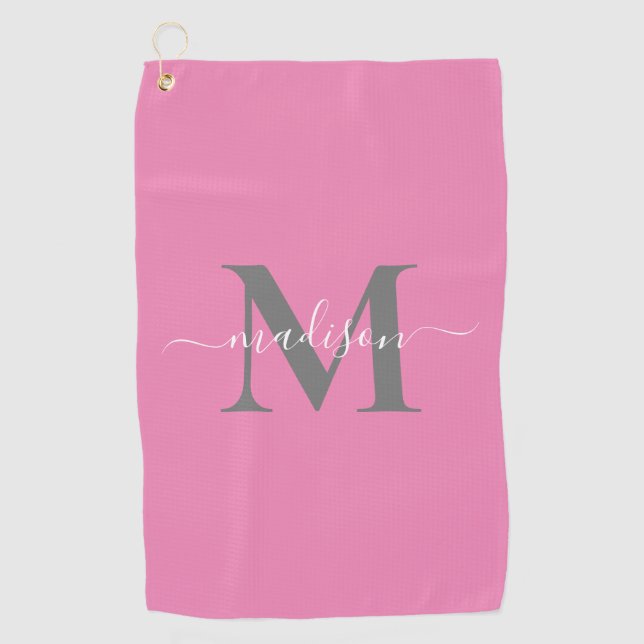 Create Your Own Personalised Monogram Golf Towel (Front)