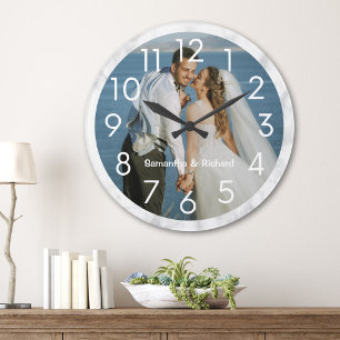 Create Your Own Personalised Name Couple Photo    Large Clock