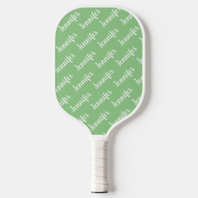 Create Your Own Personalised Name Green Pickleball Paddle (Front)