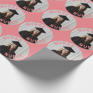 create your own personalised nurse graduate photo wrapping paper