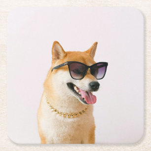 Create Your Own Personalised Pet Photo Shot Glass Square Paper Coaster