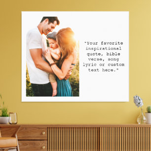 Create Your Own Personalised Photo and Quote Canvas Print