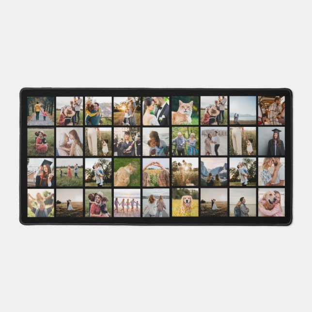 Create Your Own Personalised Photo Collage Desk Mat (Front)