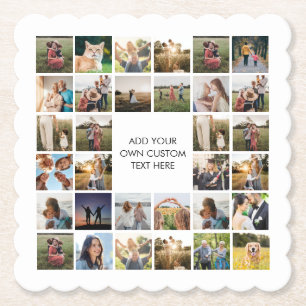 Create Your Own Personalised Photo Collage Paper Coaster