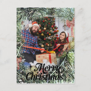 Create Your Own Personalised Photo Merry Christmas Holiday Postcard