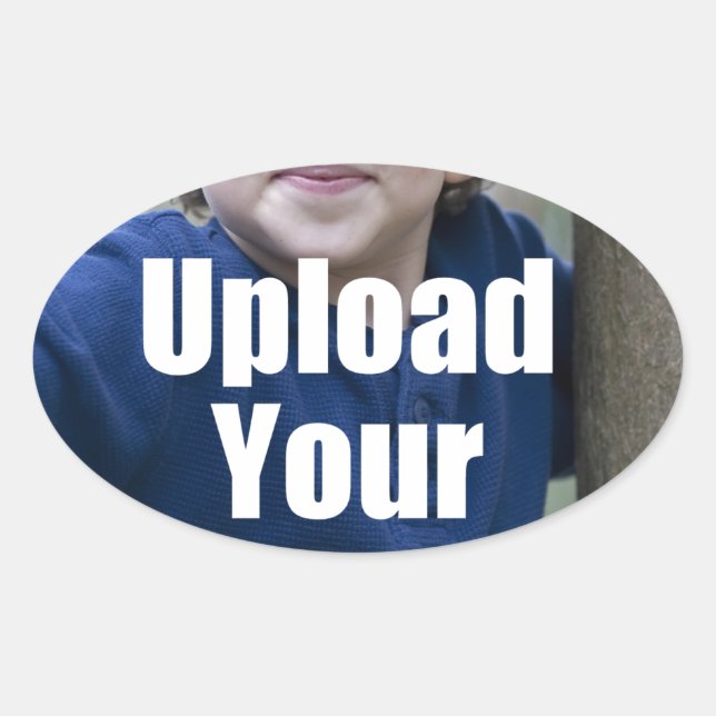 Create Your Own Personalised Photo Mug from Child Oval Sticker (Front)