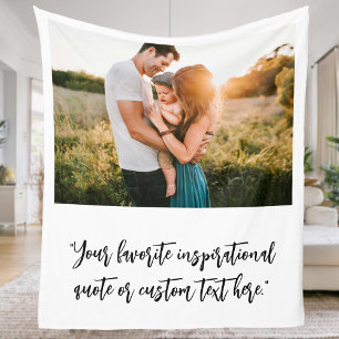 Create Your Own Personalised Photo Quote Fleece Blanket