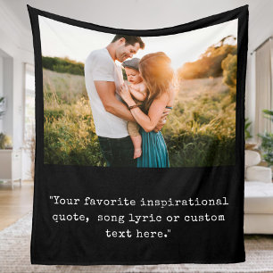 Create Your Own Personalised Photo Quote Fleece Blanket