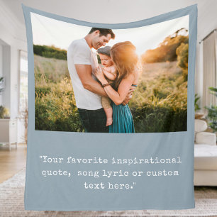 Create Your Own Personalised Photo Quote Fleece Blanket