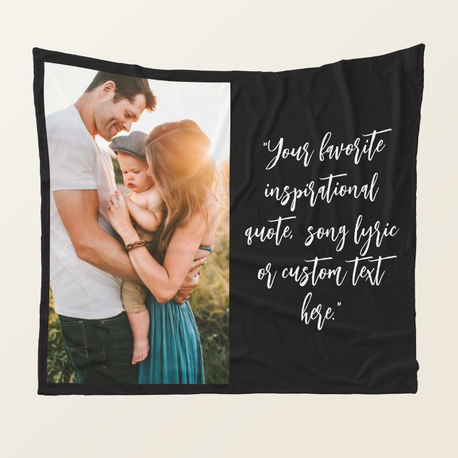Create Your Own Personalised Photo Quote Fleece Blanket (Creator Uploaded)
