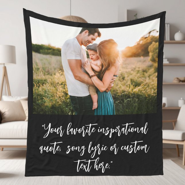 Create Your Own Personalised Photo Quote Fleece Blanket (Creator Uploaded)