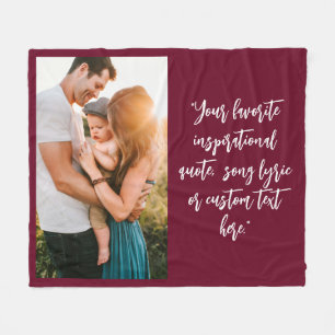 Create Your Own Personalised Photo Quote Fleece Blanket