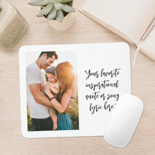 Create Your Own Personalised Photo Quote Mouse Pad