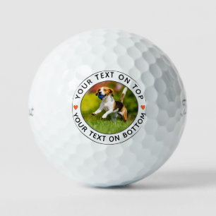 Create Your Own Personalised Photo Simple Text Golf Balls