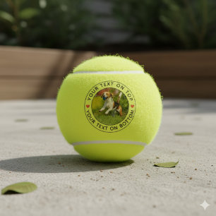 Create Your Own Personalised Photo Simple Text Tennis Balls