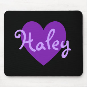 Create Your Own Personalised Purple Heart Black Mouse Pad