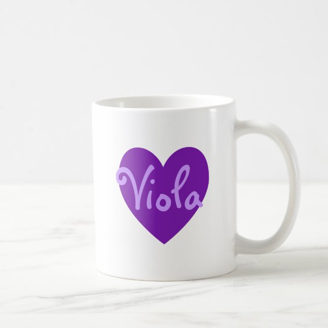 Create Your Own Personalised Purple Heart Coffee Mug (Right)