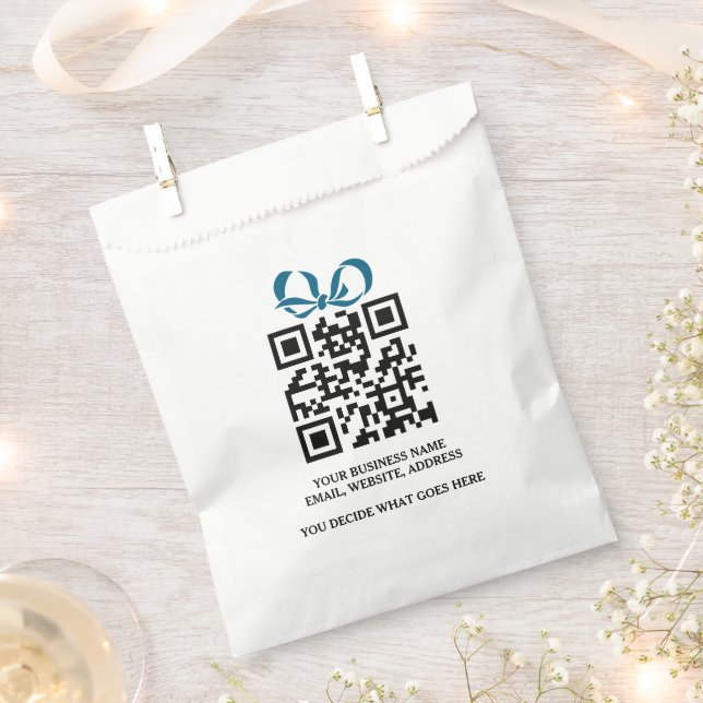 Create Your Own Personalised QR Code Business Favour Bags (Clipped)