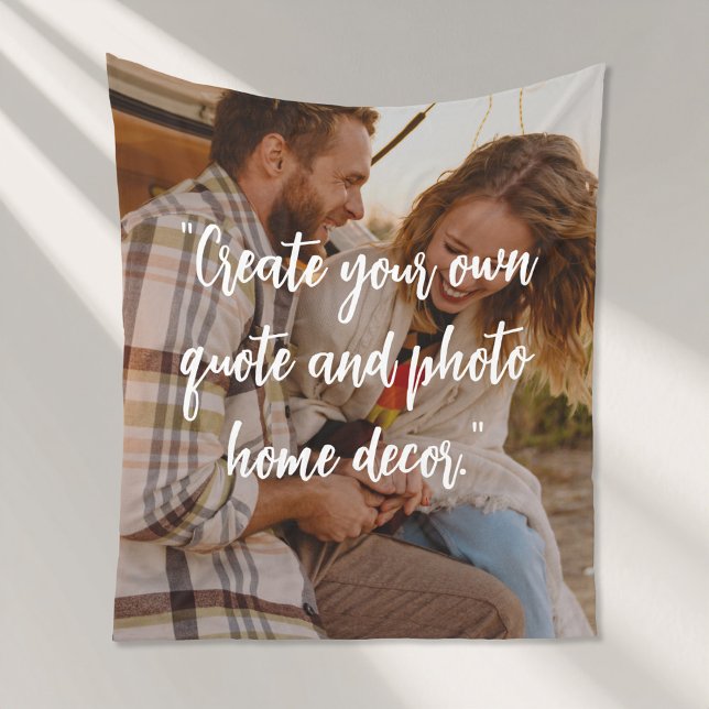 Create Your Own Personalised Quote on Picture Fleece Blanket (Creator Uploaded)