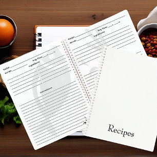 Create your own personalised recipe  notebook