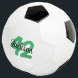 Create Your Own Personalised Soccer Ball<br><div class="desc">Your favourite soccer player will love this personalised soccer ball.  Customise with players name and number.  This custom soccer ball will make a great gift for christmas,  birthdays or any other special occasion.</div>