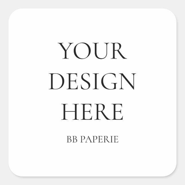 Create Your Own Personalised Square Sticker (Front)