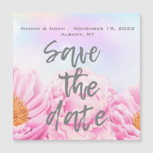 Create Your Own Personalised Stylish Script Floral Magnetic Invitation