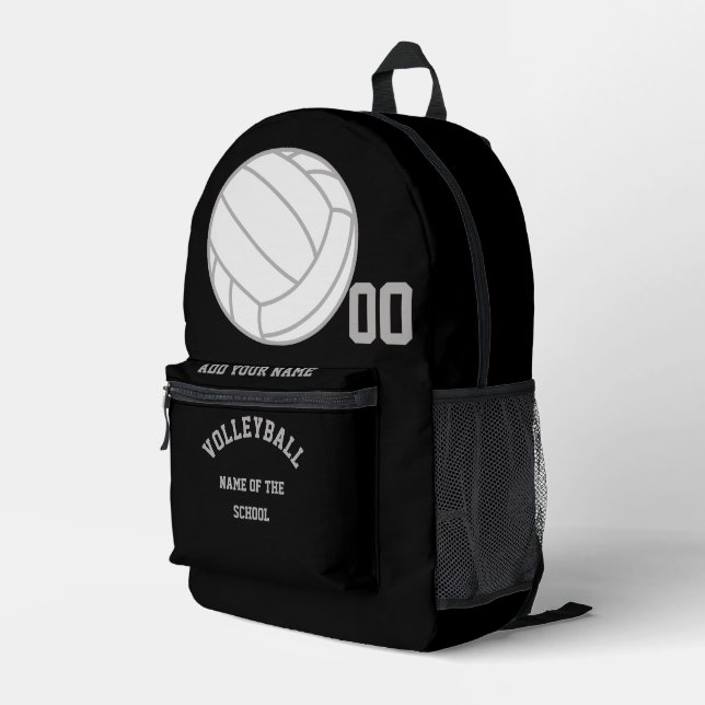 Create Your Own Personalised Volleyball Sports Gym Printed Backpack (Back Corner Right)