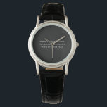 Create Your Own Personalised Watch<br><div class="desc">Customise this product by adding your own images and text and choosing your favourite fonts and colours. Visit Aviary Art on Zazzle to view our entire collection of easy to personalise,  high quality products!</div>