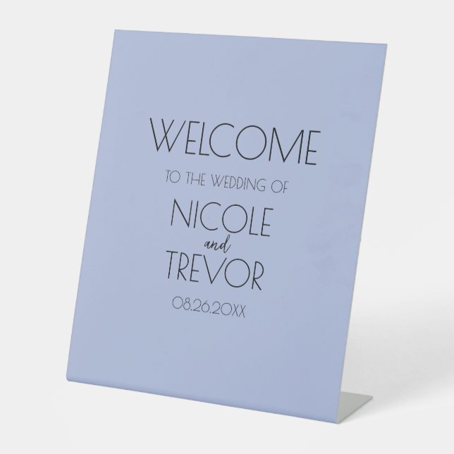 Create Your Own - Personalised Wedding Welcome Pedestal Sign (Front)