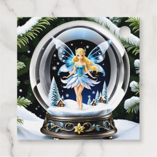 Create Your Own Personalised Xmas Fairy Snow Globe Favour Tags