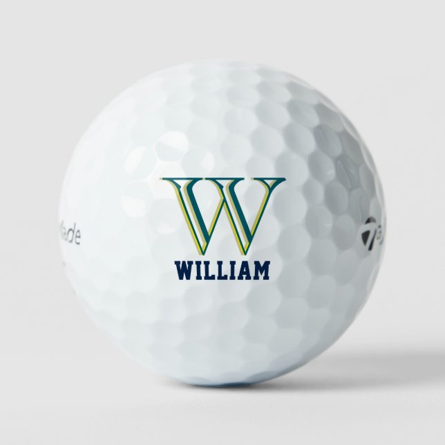 Create Your Own Personalize Branded Monogram Golf Balls (Front)