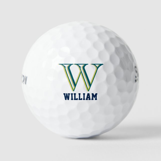 Create Your Own Personalize Branded Monogram Golf Balls (Front)