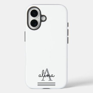 Create Your Own Personalize Monogram iPhone 16 Case