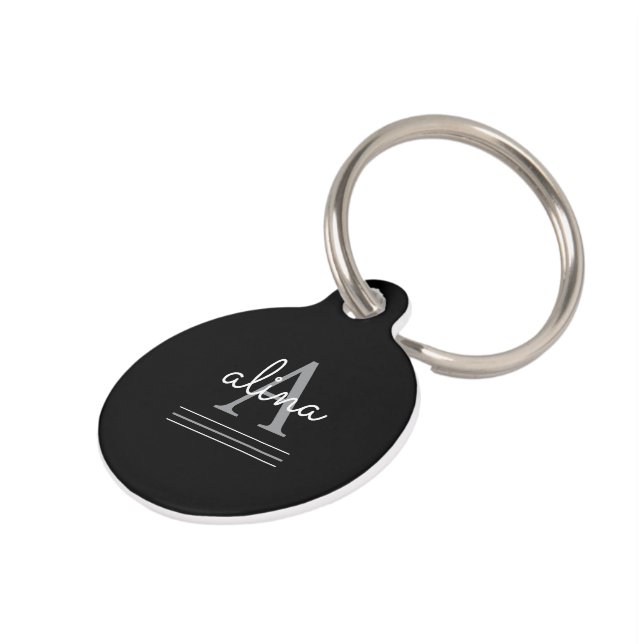 Create Your Own Personalize Monogram Pet Tag (Side)