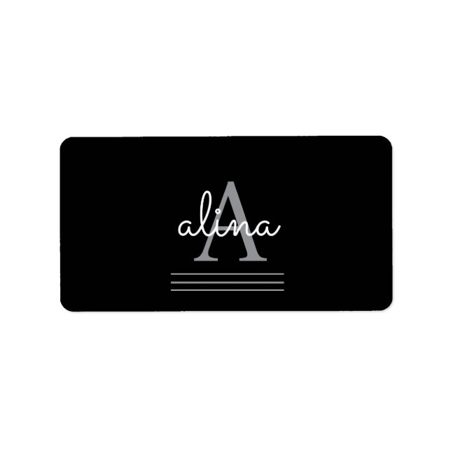 Create Your Own Personalize Monogram Return Addres Label (Front)
