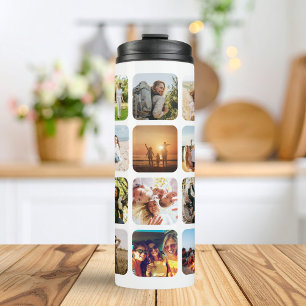 Create Your Own Personalized 20 Photo Collage Thermal Tumbler