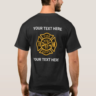 Create Your Own Personalized Fire Department Logo T-Shirt