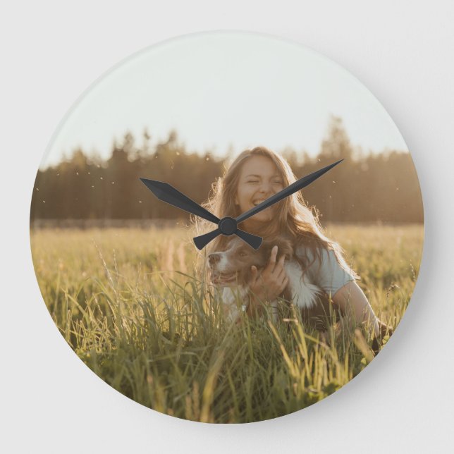 Create Your Own Personalized Photo Large Clock (Front)