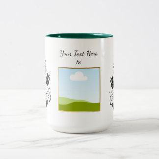 Create Your Own personalized Template Text Two-Tone Coffee Mug