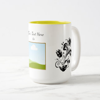 Create Your Own personalized Template Text Two-Tone Coffee Mug